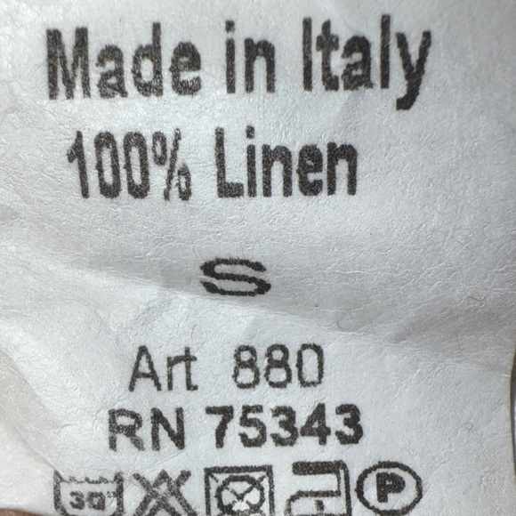 Terzo Millenno Gold Yellow Women's High Low Button Back Linen Top Women’s Size S - Picture 6 of 6